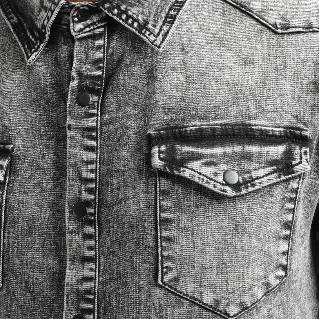 Budget ❤️ Chemise Jean Manches Longues 0060 Gris Denim de LBO ⭐ 4 Budget ❤️ Chemise Jean Manches Longues 0060 Gris Denim de LBO ⭐ – Image 2