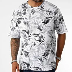 Bon marché 🎉 Tee 👕 Shirt Oversize Large Imprimé 2683 Tropical Blanc de LBO ✔️ -France LBO Soldes Boutique lbo 329092 SHALBO 2683 20220906T151115 03