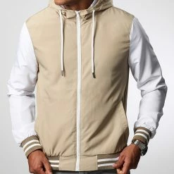 Bon marché 🧨 Veste Zippée Capuche Bicolore 0186 Beige Blanc de LBO 😉 -France LBO Soldes Boutique lbo 329526 LBO 10701336 0186 20221018T075525 03
