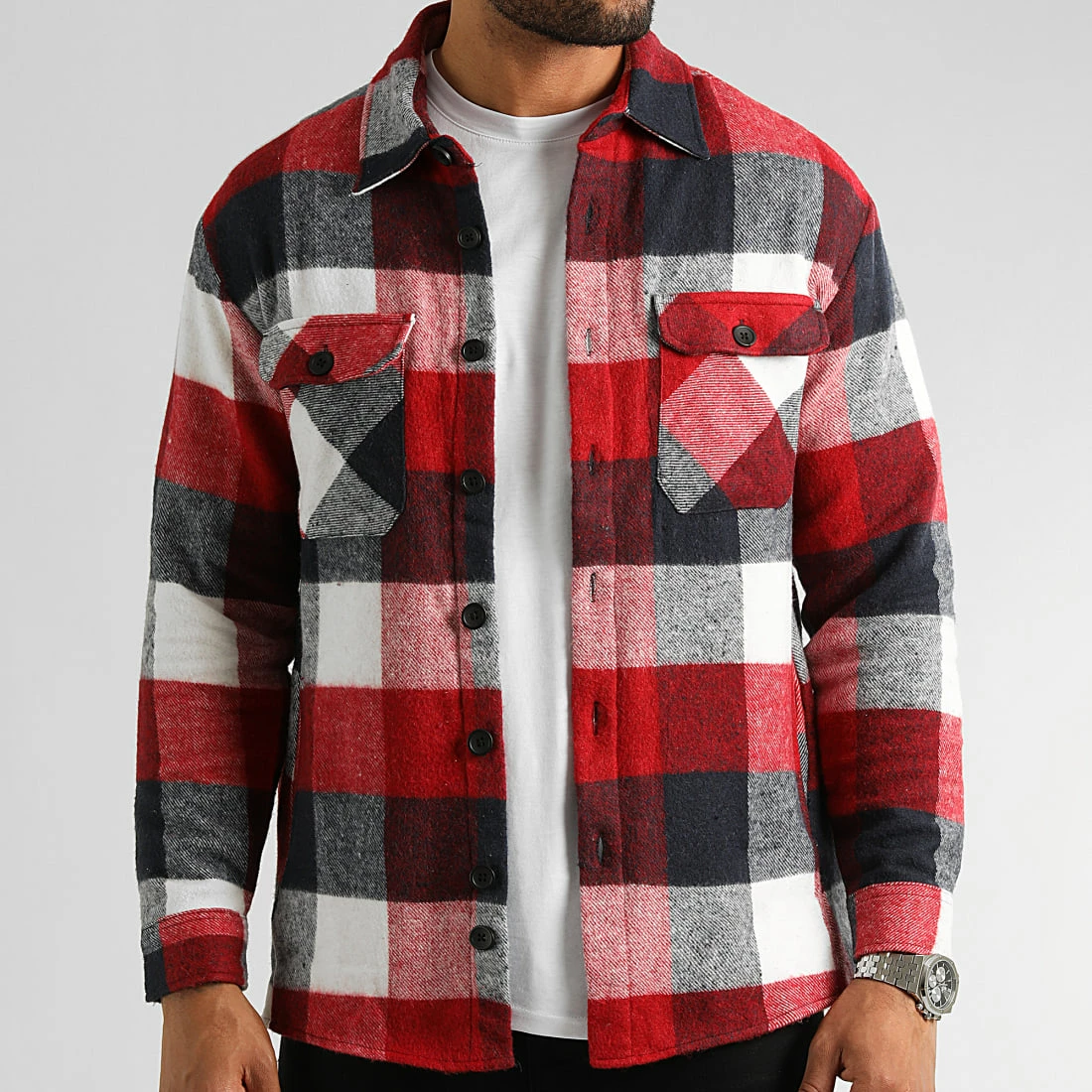 Budget 🛒 Surchemise A Carreaux 2705 Rouge Bleu Marine Blanc de LBO ⌛ 3 Budget 🛒 Surchemise A Carreaux 2705 Rouge Bleu Marine Blanc de LBO ⌛