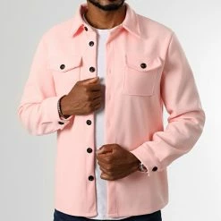 Meilleure affaire 🔥 Surchemise Epaisse Uni 0125 Rose Pale de LBO ✨