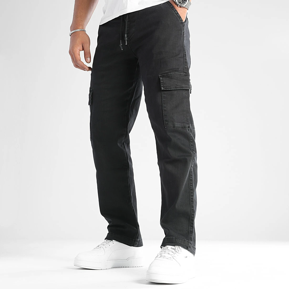 Remise 🔔 Pantalon Cargo Large Avec Poches 0128 Noir de LBO ✔️ 3 Remise 🔔 Pantalon Cargo Large Avec Poches 0128 Noir de LBO ✔️