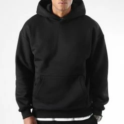 Bon marché 🔔 Sweat Capuche Oversize Large Premium 2603 Noir de LBO ⭐