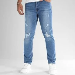Top 10 😀 Jean Regular Fit Avec Destroy 2680 Bleu Denim de LBO ⌛ -France LBO Soldes Boutique lbo 333914 SHALBO 2680 20220919T151917 04