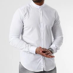 Top 10 🧨 Lot de 2 Chemises Manches Longues Col Officier Slim Fit 2749 Blanc Et Noir de LBO 😉 -France LBO Soldes Boutique lbo 334356 SHALBO 2749 20221011T152930 04