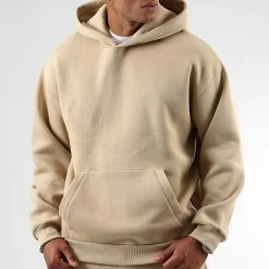 Meilleure affaire ❤️ Sweat Capuche Oversize Large Premium 2608 Beige de LBO ✨