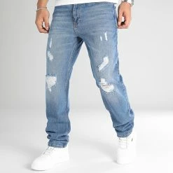 Vente flash 😍 Jean Relaxed Fit Avec Destroy 2781 Bleu Medium Denim de LBO 💯 -France LBO Soldes Boutique lbo 337345 SHALBO 2781 20221102T155212 04