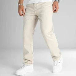 Sortie 🔔 Jean Relaxed Fit 2783 Denim Beige de LBO 😍 -France LBO Soldes Boutique lbo 337346 SHALBO 2783 20221028T154701 03