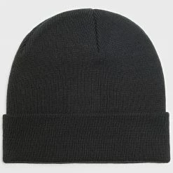 Meilleure affaire 😍 Bonnet Mailles Fines Avec Revers Noir de LBO 💯