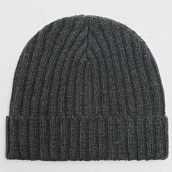 Grosses soldes 💯 Bonnet Mailles Chunky Avec Revers Gris Anthracite de LBO 👏