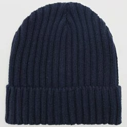 Budget 🥰 Bonnet Mailles Chunky Avec Revers Bleu Marine de LBO ⭐