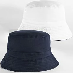 Bon marché 💯 Bob Réversible Bleu Marine Blanc de LBO ⭐