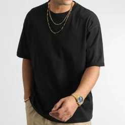 Remise ⭐ Lot De 2 Tee 👚 Shirts Oversize Large 2420 2419 Noir Blanc de LBO ⌛ -France LBO Soldes Boutique lbo 345128 LOT FAB SHALBO 2420 FAB SHALBO 2419 20221028T155754 03