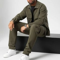 Vente flash 👍 Ensemble Veste Zippée Et Pantalon Cargo 10701336 Vert Kaki de LBO 😀 -France LBO Soldes Boutique lbo 345150 LOT LBO 10701336 0198 LBO 10701336 0200 20221028T153928 05