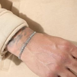 Meilleure affaire ❤️ Bracelet Maille Figaro 3.5mm Argenté de LBO 🥰