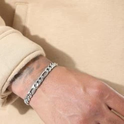 Acheter ✨ Bracelet Maille Figaro 7.5mm Argenté de LBO 😍