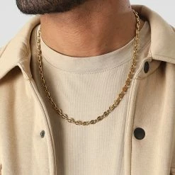 Meilleure vente 🧨 Collier Grain De Café 5mm Doré de LBO 🔥