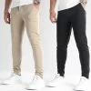 Budget ⌛ Lot De 2 Pantalons Chino Skinny 1353 1355 Beige Noir de LBO 💯