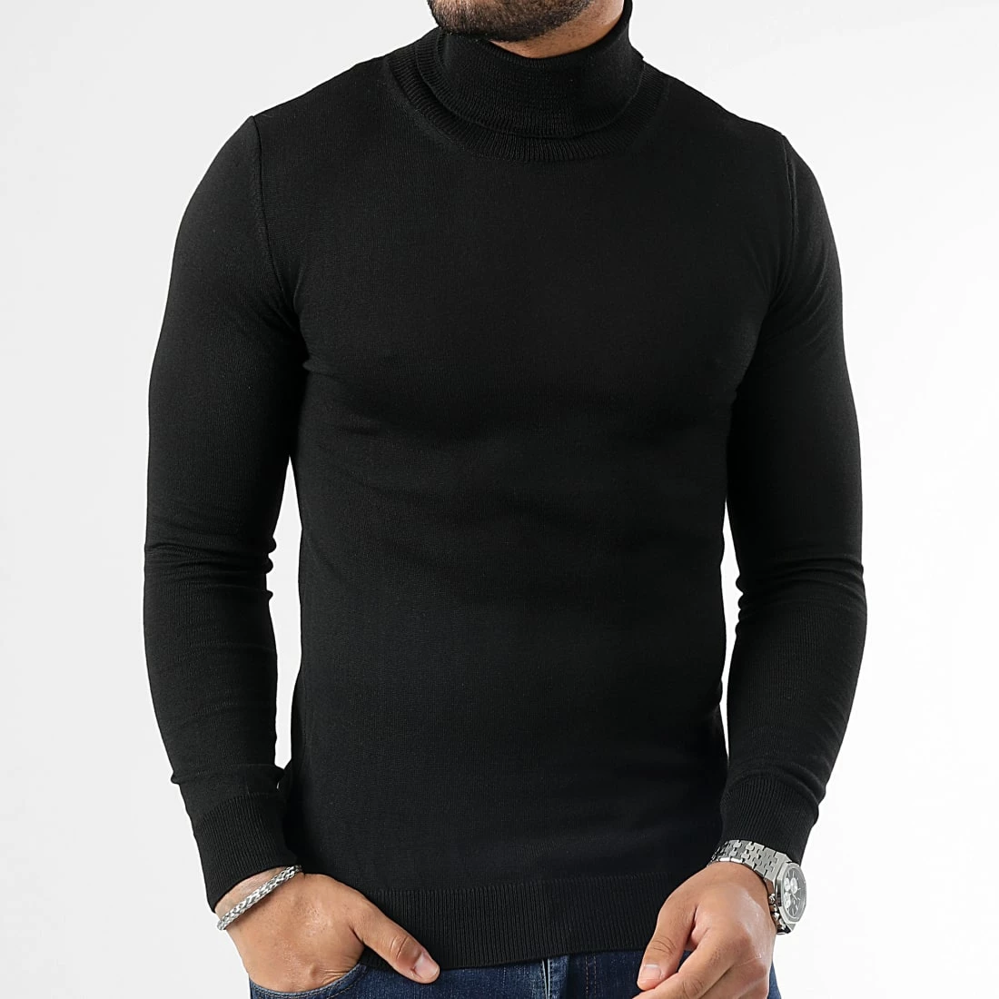 Grosses soldes ⌛ Lot De 2 Pulls Col Roulé 1006 Noir Beige de LBO ⭐ 5 Grosses soldes ⌛ Lot De 2 Pulls Col Roulé 1006 Noir Beige de LBO ⭐ – Image 3