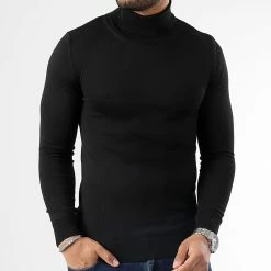 Meilleure vente ✨ Lot De 2 Pulls Col Roulé 1006 Noir Gris Chiné de LBO ✔️ -France LBO Soldes Boutique lbo 348758 LOT LBO 1006 JUM ROULE 76 NOIR 82 GRIS 12336 20221123T084925 03