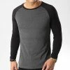 Meilleur prix 🧨 Tee 👕 Shirt Manches Longues Raglan 48-1 Noir Gris Anthracite de LBO ✔️ -France LBO Soldes Boutique lbo 89838 FAB SHALBO 48 1 20190419T133259 02