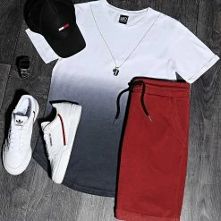 Meilleur prix 👍 Tee 👕 Shirt Oversize 99 Blanc Dégradé Noir de LBO 💯 -France LBO Soldes Boutique lbo 95815 FAB SHALBO 99 TPDT 20200619T142029 05