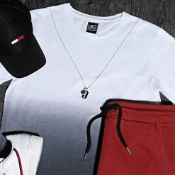 Meilleur prix 👍 Tee 👕 Shirt Oversize 99 Blanc Dégradé Noir de LBO 💯 -France LBO Soldes Boutique lbo 95815 FAB SHALBO 99 TPDT 20200619T142033 06